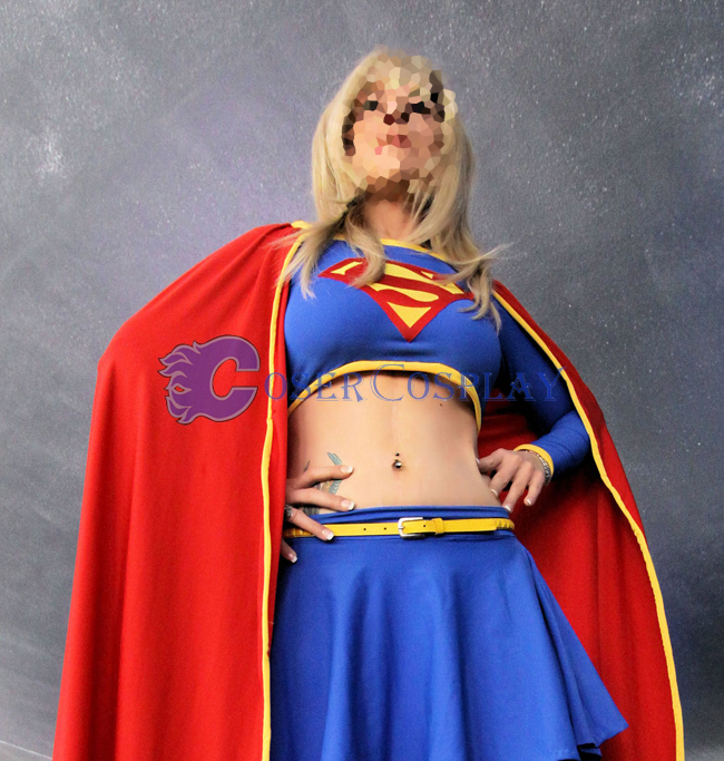 Supergirl Cosplay Costume Halloween Dress